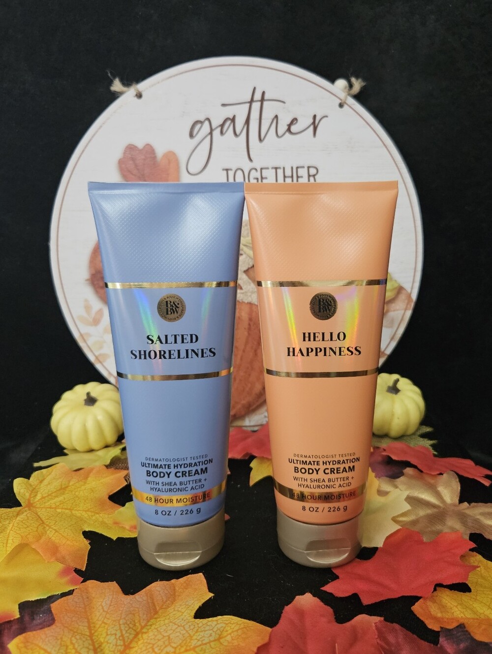NWT Bath & Body Works Everyday Luxuries Body Cream Duo - Blue & Orange